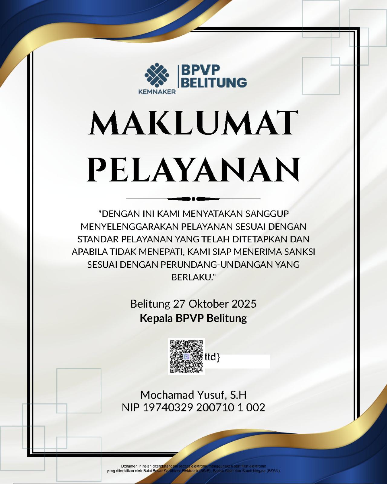 Maklumat Pelayanan