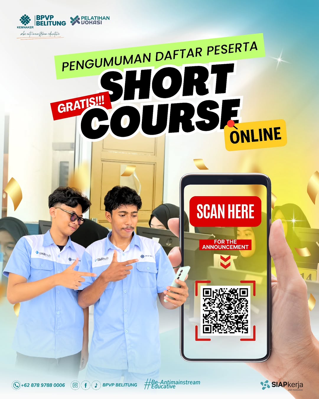 Sudah daftar Short Course? Cek daftar peserta sekarang dan pastikan namamu ada di dalamnya! 👀