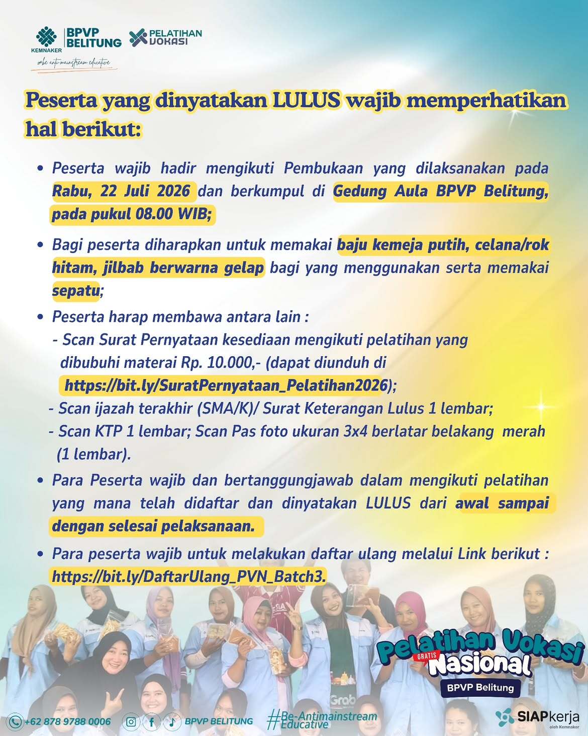 Selamat buat kamu yang berhasil lolos! 🥳👏Langkah selanjutnya, jangan lupa daftar ulang ya mel (1).jpg